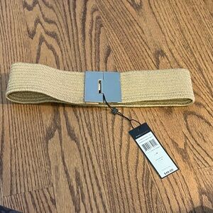 BCBGMaxAzria Tan Belt with Silver Clasp